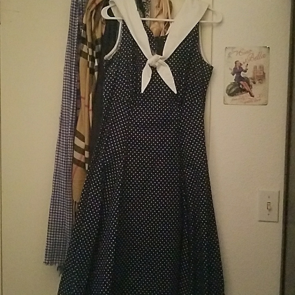Sailor Pinup Dress Size XL Heartbreaker